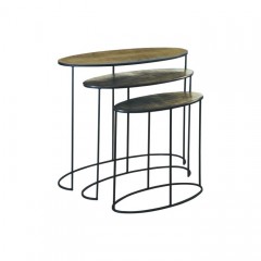 CONSOLTABLE OXID MIX COLOR SET OF 3     - CAFE, SIDE TABLES